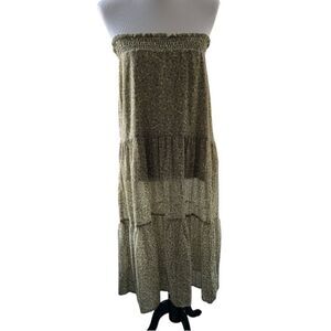 ILLA ILLA Maxi Strapless Green Dress size M